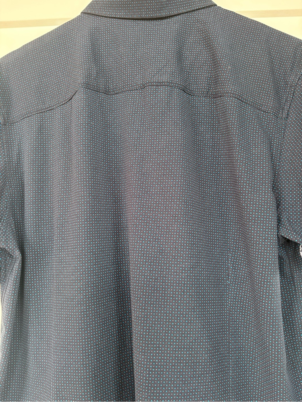 Buttercloth Men’s Icy Cotton Blue Short sleeve Button Down Shirt Size Large - Picture 11 of 14